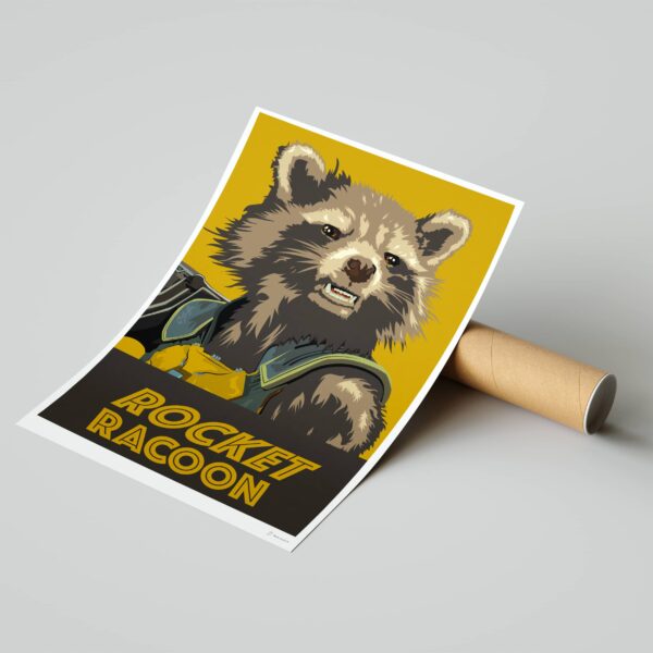 Affiche Poster Gardiens Galaxie Rocket racoon