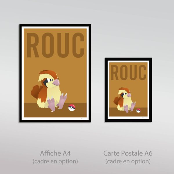 Poster Affiche Pokémon Roucool