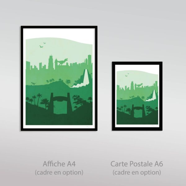 Poster Affiche Paysage minimaliste jurassic park