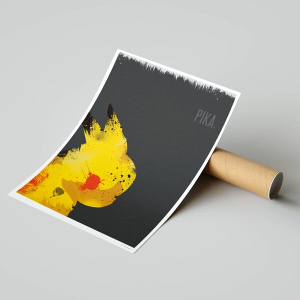 Affiche Poster Minimaliste pokemon pikachu