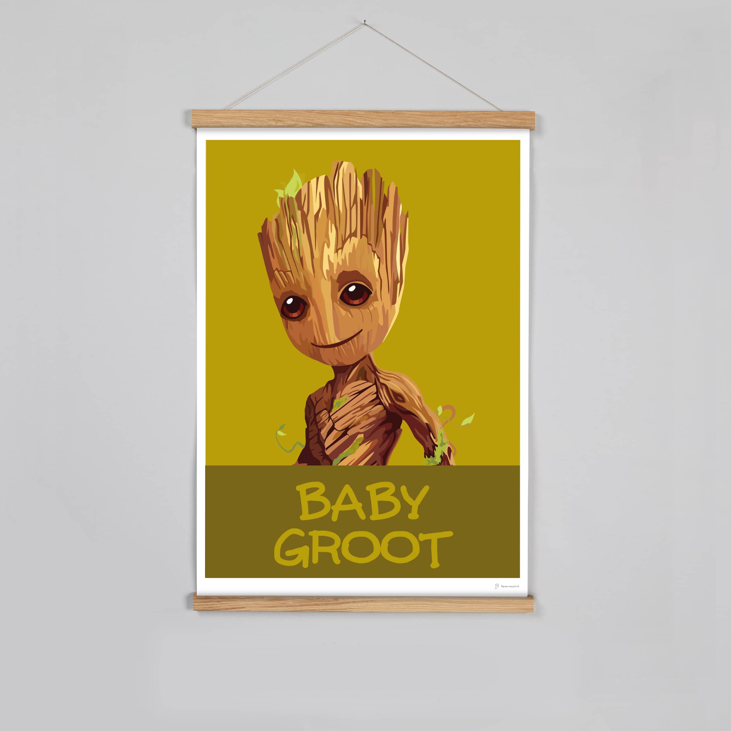 Poster Groot x Rocket - Affiche ou Cadre