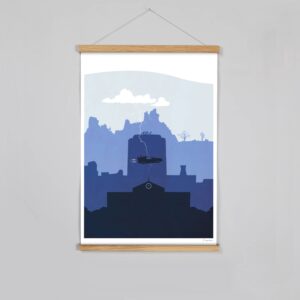 Poster Affiche Paysage minimaliste retour vers le futur