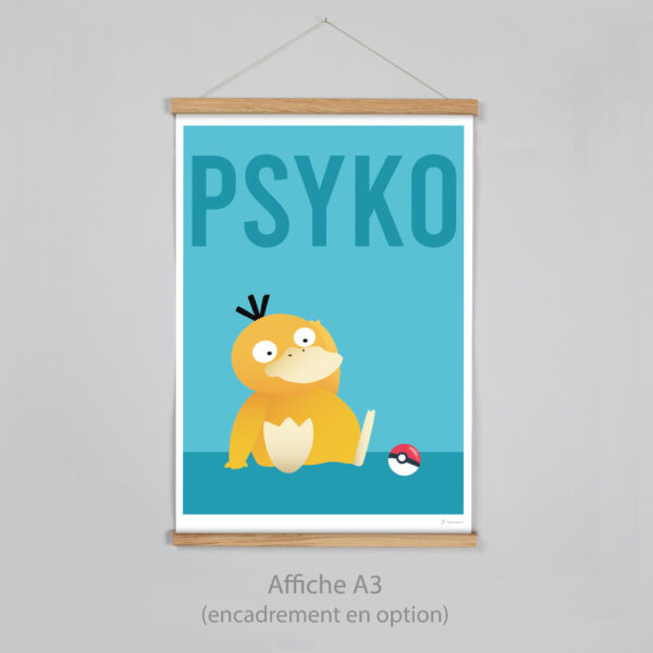 poster affiche pokémon psykokwak psyduck minimaliste