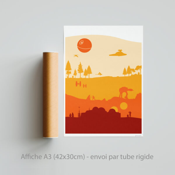 affiche-saga-tube-A3-star-wars-minimaliste