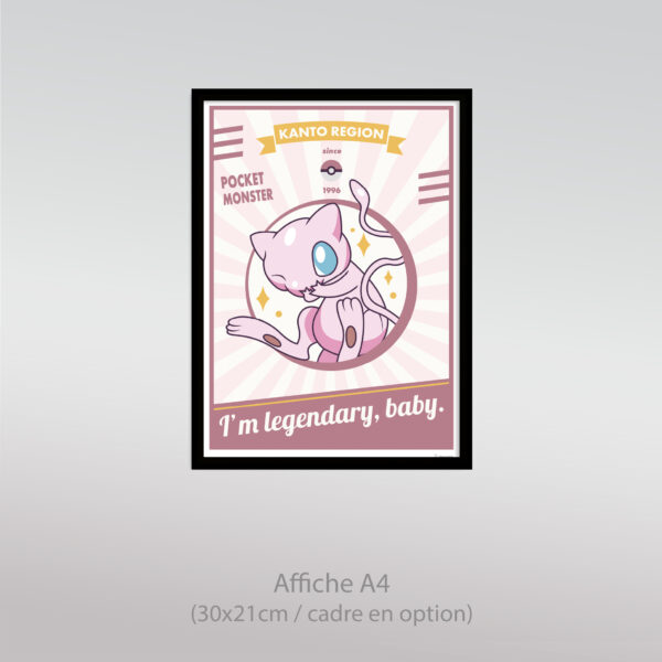 Poster Pokémon retro Mew – Image 2