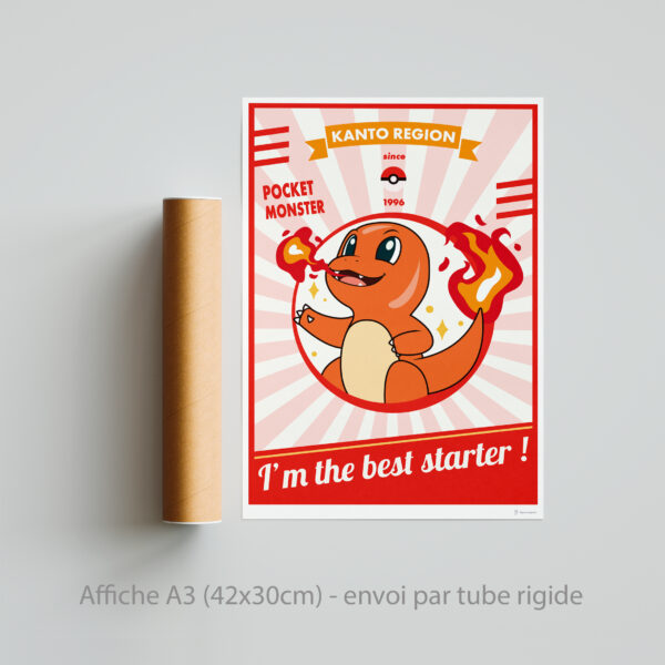 Poster Pokémon retro Salamèche – Image 5