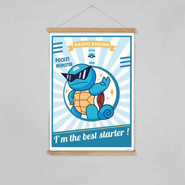 Poster Pokémon retro Carapuce