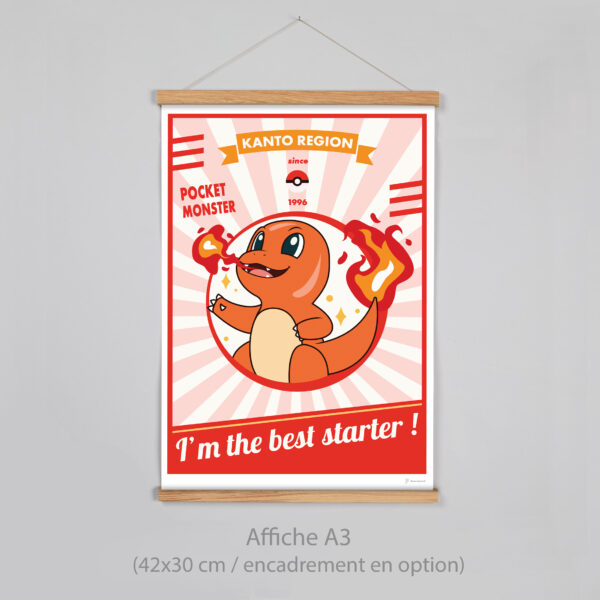 Poster Pokémon retro Salamèche – Image 4